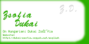 zsofia dukai business card